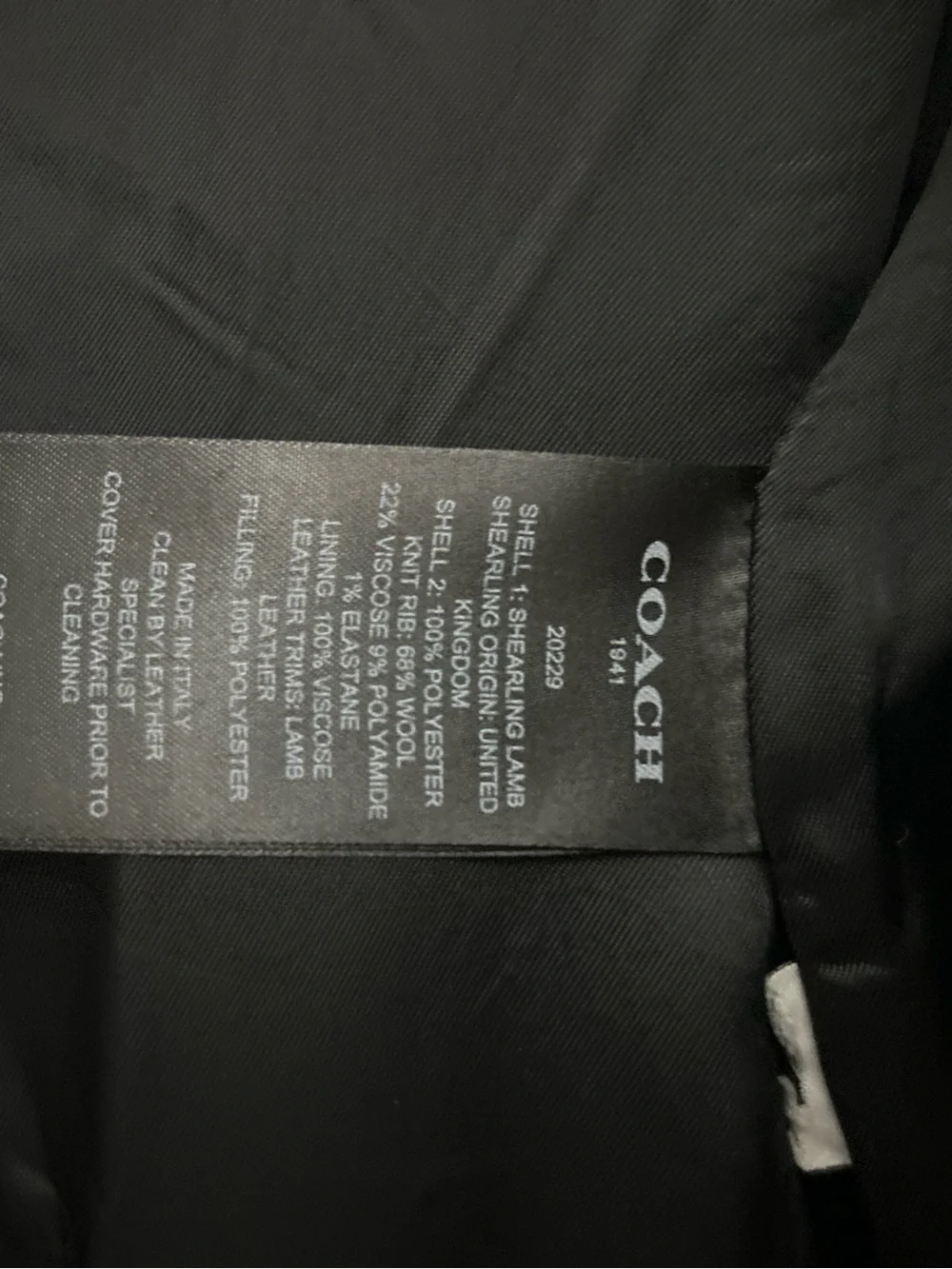Coach bomber jacket